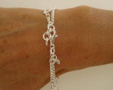 925 silver Greek key link bracelet 