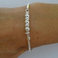 Sterling silver snake beads bracelet