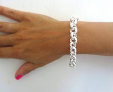 Chiusura a barretta bracciale in argento 925 rolo tondo diametro 12mm
