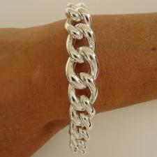 Italy sterling silver curb bracelet made in Italy