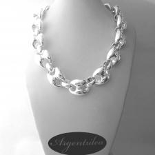Sterling silver women's maglia marina link necklace