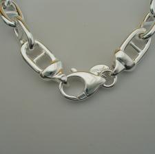 Sterling silver anchor chain necklace