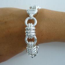 Women's ladies sterling silver link bracelet. 