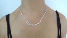 Solid 925 silver curb chain and paperclip chain