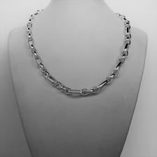 Solid 925 silver figaro necklace