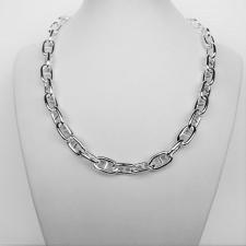 Sterling silver anchor chain necklace 10mm