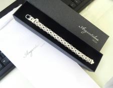 Bracciale da uomo catena panther in argento 925 massiccio