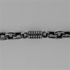 Oxidized 925 sterling silver men's bracelet