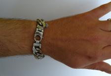 Bracciale uomo argento antico