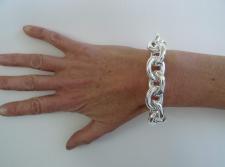 Oval link bracelet in 925 sterling silver