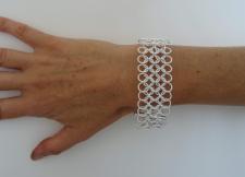 Solid sterling silver bracelet large link 26mm.