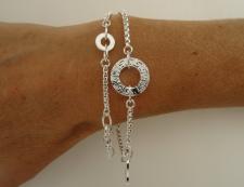 925 silver Greek key link bracelet 