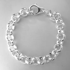 Bracciale in argento 925 massiccio rolo' tondo 12mm