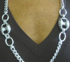 Women's sterling silver maglia marina necklace 27mm