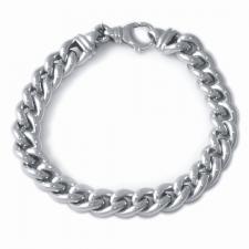 Sterling silver curb bracelet 10mm