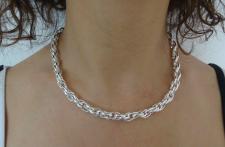 Handmade silver chain made in italy arezzo