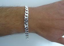 Sterling silver link bracelet italy