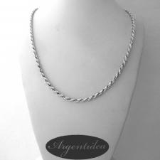 Solid 925 silver rope chain necklace 3.5mm