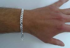 Bracciale argento catena maglia da uomo