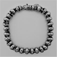 Oxidized sterling silver men's bracelet 9mm