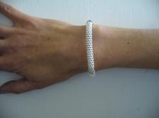 Pop corn bracelet in sterling silver