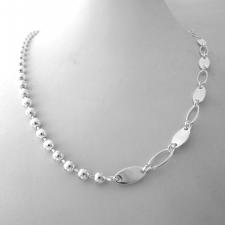 Half and half chain in 925 sterling silver