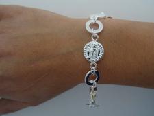 Silver Florentine Coin Bracelet