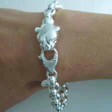 Italy sterling silver bracelet with panther.