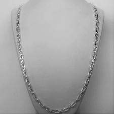 Solid sterling silver paperclip necklace.