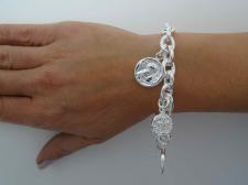 Coin bracelet in sterling silver