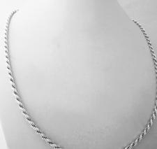 Solid 925 silver rope chain necklace 2,5mm italy