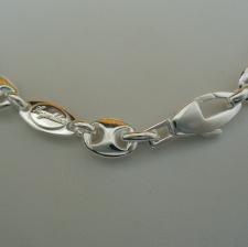 Sterling silver men's marina necklace