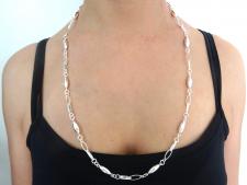 Gioielli artigianali in argento 925 collana cm 70