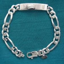 Bracciale piastra targa uomo in argento 925