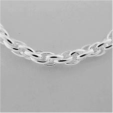 Loose rope link chain necklace in sterling silver
