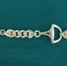 Equestrian horsebit bracelet in sterling silver