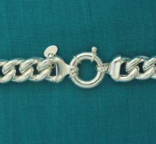 Silver curb necklace for womens