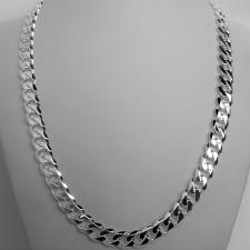 Sterling silver solid curb necklace 10mm  