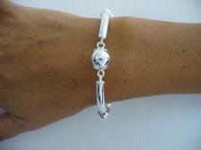 Silver fancy bead bracelet