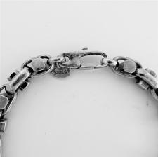 Bracciale argento uomo argento annerito 