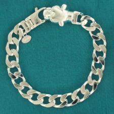 Sterling silver men's panther bracelet