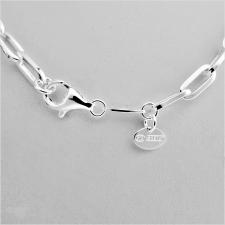 Sterling silver square paperclip link necklace 