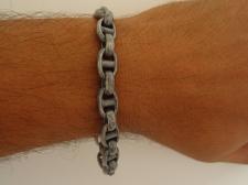 Oxidized silver link bracelet