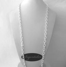 Collana catena ovale in argento 925 massiccio