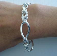 Bracciale maglia bizantina in argento