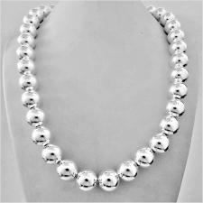 Sterling silver bead necklace 14mm. Length 50cm, weight 112 grams.