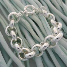 Bracciale argento rolo tondo 18mm - Bracciale donna argento 925