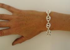 925 sterling silver toggle bracelet Italy