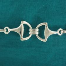 Sterling silver horsebit bracelet