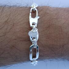 Men's silver bracelet in sterling silver made in italy